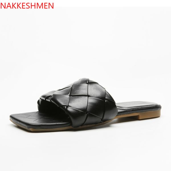 2020 summer new flats wild square woven receive outer wear sandals and slippers shoes ban tuo xie ins-music of the tide, Black
2020 summer new flats wild square woven receive outer wear sandals and slippers shoes ban tuo xie ins-music of the tide, Black