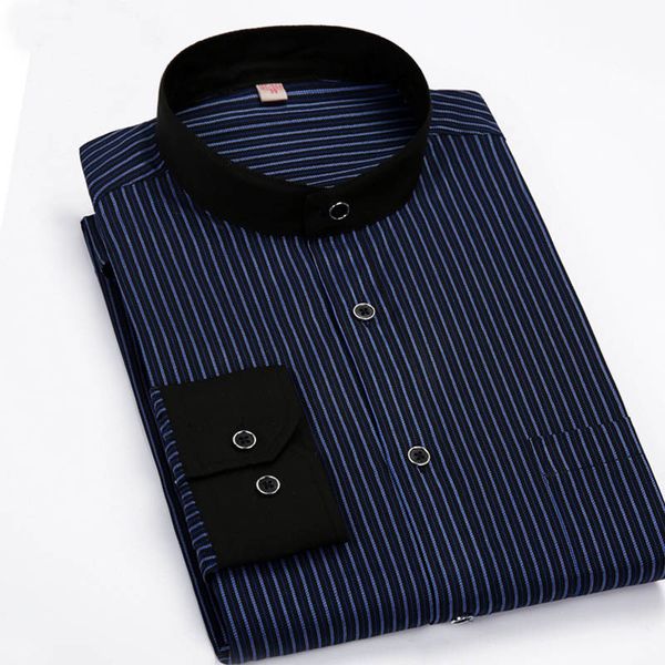 plus large size quality patchwork mens dress shirts business casual long sleeved shirt classic striped male social club, White;black
plus large size quality patchwork mens dress shirts business casual long sleeved shirt classic striped male social club, White;black
