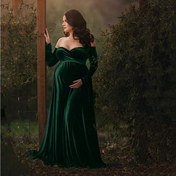 pregnant women pgraphy props gold velvet fashion maternity tailing casual v-neck dress winter thicken long pregnancy clothes, White
pregnant women pgraphy props gold velvet fashion maternity tailing casual v-neck dress winter thicken long pregnancy clothes, White