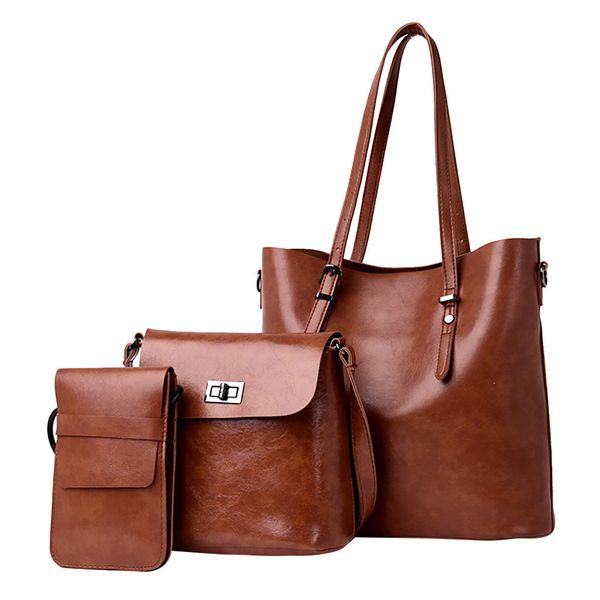 2019 summer fashion women bag 3pcs women pattern solid messenger bag+handbag+coin purse crossbody bags high quality 
2019 summer fashion women bag 3pcs women pattern solid messenger bag+handbag+coin purse crossbody bags high quality