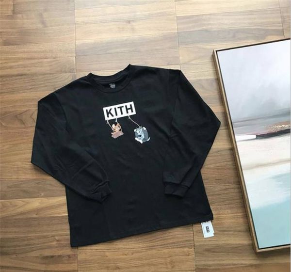 fashion kith tom jerry designer tshirts printed breathable long sleeve teenager tees casual womens clothing, White;black
fashion kith tom jerry designer tshirts printed breathable long sleeve teenager tees casual womens clothing, White;black