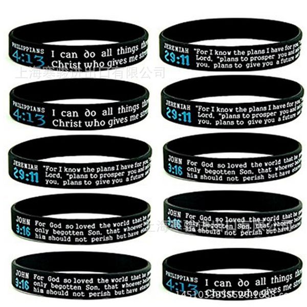 bible jeremiah 29:11, john 3:16, philippians 4:13 silicone sports bangles fluorescent rubber fitness wristband bracelet, Golden;silver
bible jeremiah 29:11, john 3:16, philippians 4:13 silicone sports bangles fluorescent rubber fitness wristband bracelet, Golden;silver