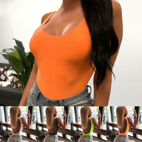 women ladies bodysuit 2019 summer new basic solid sleeveless bodycon inner wear backless, Black;white
women ladies bodysuit 2019 summer new basic solid sleeveless bodycon inner wear backless, Black;white
