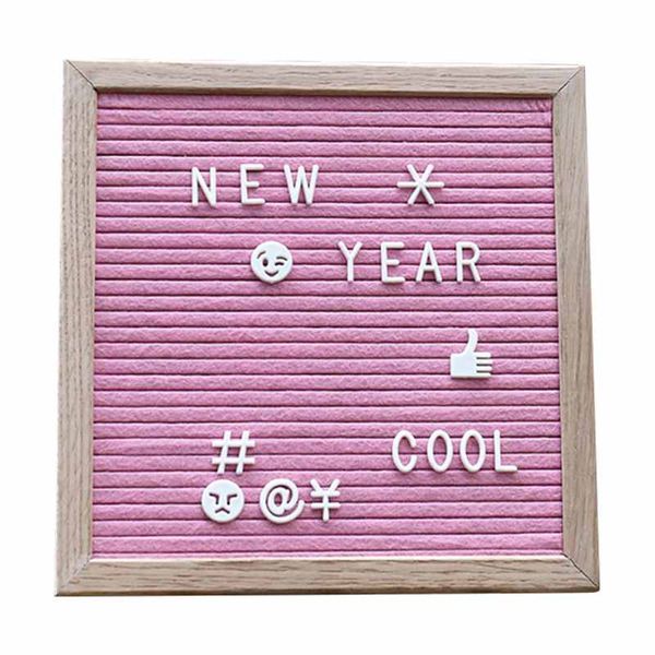 

10x10 inches felt cloth message board home decor wooden schedule modern chalkboard blackboard bulletin board-pink