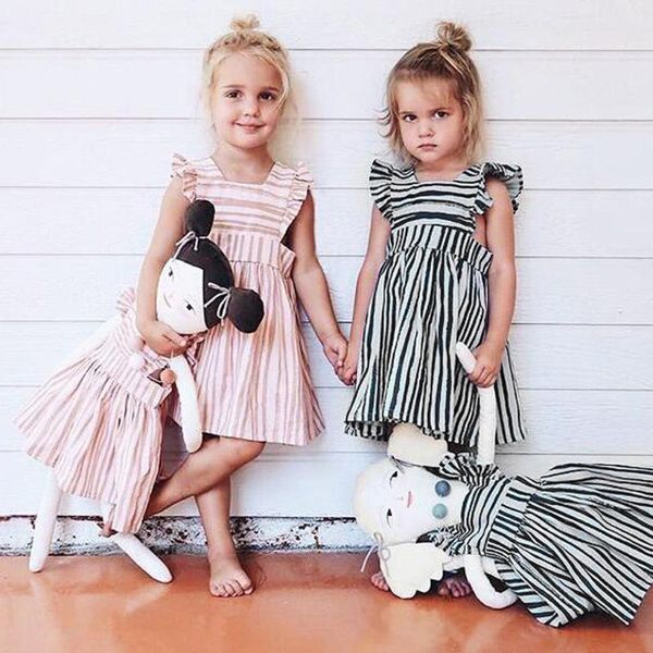 toddler baby girls stripe dress ruffles sleeve suspender princess party dress sister sundress outfits casual clothes vestidos, Red;yellow
toddler baby girls stripe dress ruffles sleeve suspender princess party dress sister sundress outfits casual clothes vestidos, Red;yellow