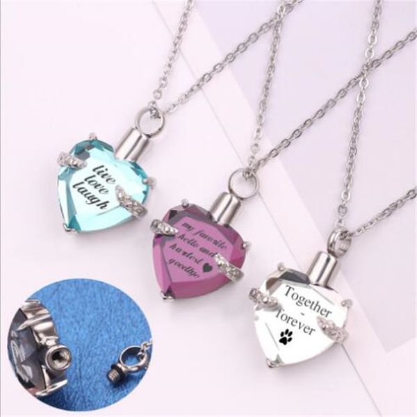 wkoud engrave custom heart shape pendant necklace perfume bottle keep memory crystal necklace chain women family gifts, Silver
wkoud engrave custom heart shape pendant necklace perfume bottle keep memory crystal necklace chain women family gifts, Silver