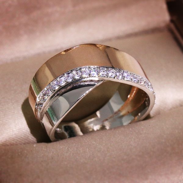 two-color curved zircon quee ring geometric modern creative party ring for women wedding engagement ring gift, Slivery;golden
two-color curved zircon quee ring geometric modern creative party ring for women wedding engagement ring gift, Slivery;golden