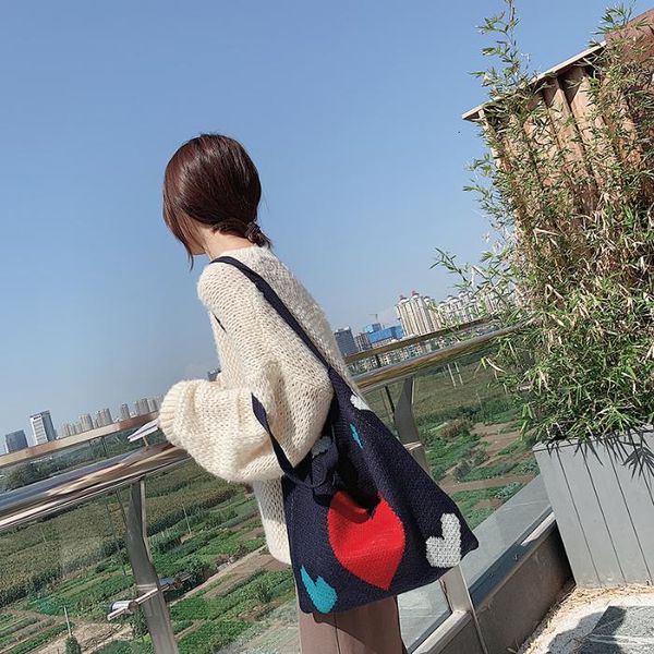 2019 autumn and winter new pattern love girl portable knitting package all-match paragraph
2019 autumn and winter new pattern love girl portable knitting package all-match paragraph