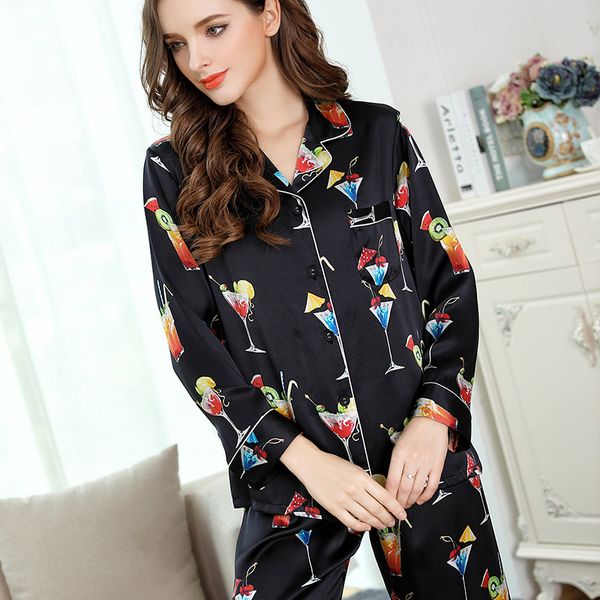 two-piece pyjama women 100% genuine silk pajamas sets pure silk pajama sleepwear female long sleeve +pants pijama suits, Blue;gray
two-piece pyjama women 100% genuine silk pajamas sets pure silk pajama sleepwear female long sleeve +pants pijama suits, Blue;gray
