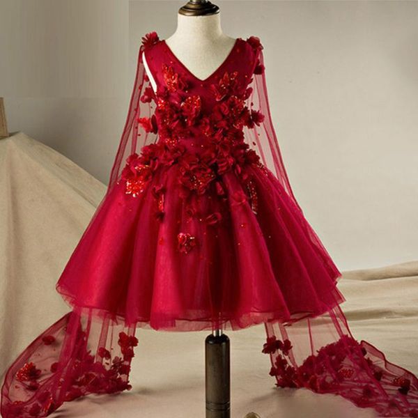 dark red burgundy girls pageant dresses for teens v neck sleeveless 3d floral appliques corset back kids gown with flowing ribbons, White;red
dark red burgundy girls pageant dresses for teens v neck sleeveless 3d floral appliques corset back kids gown with flowing ribbons, White;red