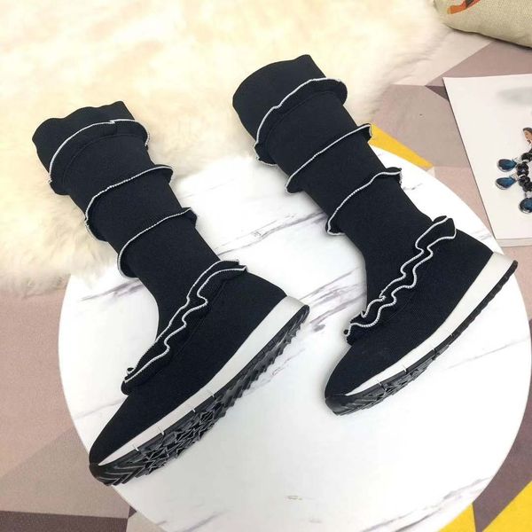 high-quality 2019 spring fall 12 inch womens grey black blue knit fabric stretch sock shoes mid calf pull on fashion boots
high-quality 2019 spring fall 12 inch womens grey black blue knit fabric stretch sock shoes mid calf pull on fashion boots