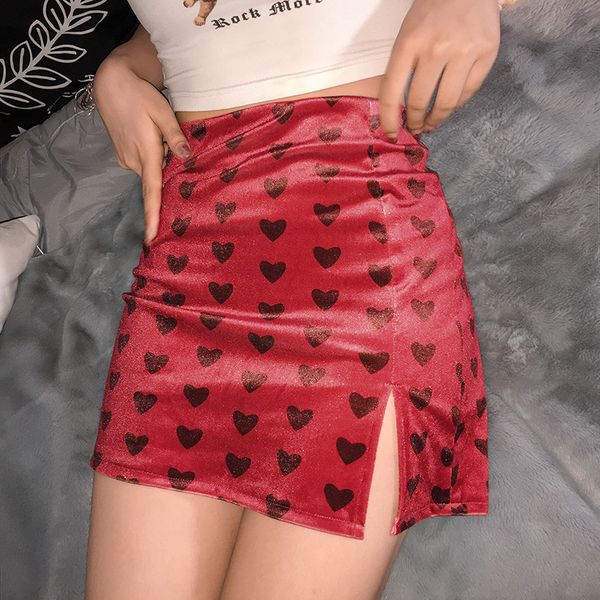AprilGrass Brand Designer Red Velvet High Waist Skirt Streetwear Heart Print Zipper Cute Skirts Womens Preppy Style A-Line Mini Skirt
AprilGrass Brand Designer Red Velvet High Waist Skirt Streetwear Heart Print Zipper Cute Skirts Womens Preppy Style A-Line Mini Skirt