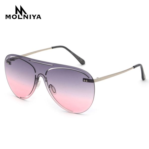 2019 fashion one piece pilot sunglasses women summer gradient rimless sun glasses for men oversize metal frame uv400, White;black
2019 fashion one piece pilot sunglasses women summer gradient rimless sun glasses for men oversize metal frame uv400, White;black