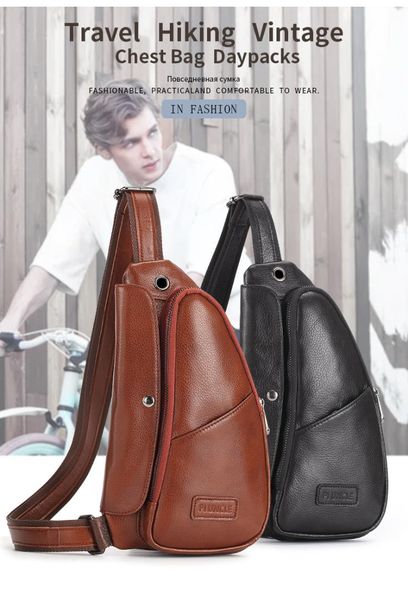 2019 new designer men's leather waist pack business casual messenger bag multifunctional men's chest bag retro fashion
2019 new designer men's leather waist pack business casual messenger bag multifunctional men's chest bag retro fashion