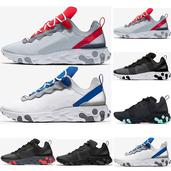 2019 designer react element 55 running shoes for men womens jade solar red triple black white royal red sports sneakers shoes size 36-45
2019 designer react element 55 running shoes for men womens jade solar red triple black white royal red sports sneakers shoes size 36-45