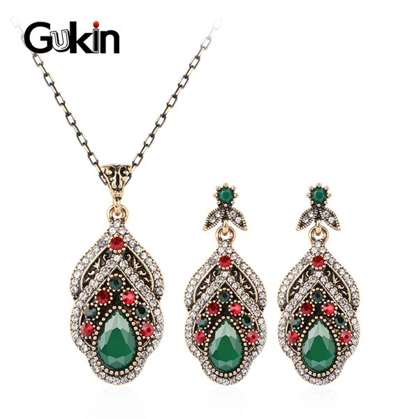 gukin women's earrings necklace jewelry sets wholesale fashion antique gold color crystal costume jewelry, Silver
gukin women's earrings necklace jewelry sets wholesale fashion antique gold color crystal costume jewelry, Silver