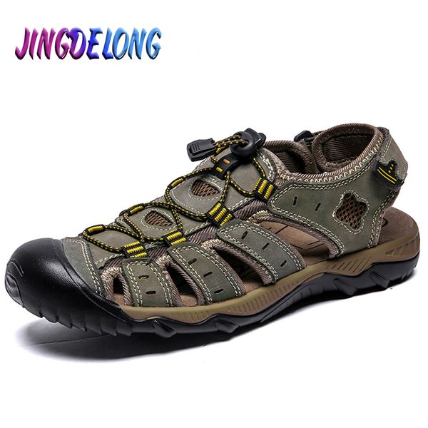 men's sandals summer breathable men's genuine leather sandals roman male shoes outdoor beach big size 46 47 48, Black
men's sandals summer breathable men's genuine leather sandals roman male shoes outdoor beach big size 46 47 48, Black