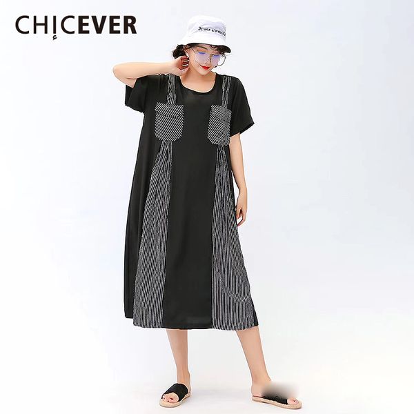 chicever casual patchwork striped dress women o neck short sleeve high waist loose hit color dresses female fashion clothing new, Black;gray
chicever casual patchwork striped dress women o neck short sleeve high waist loose hit color dresses female fashion clothing new, Black;gray