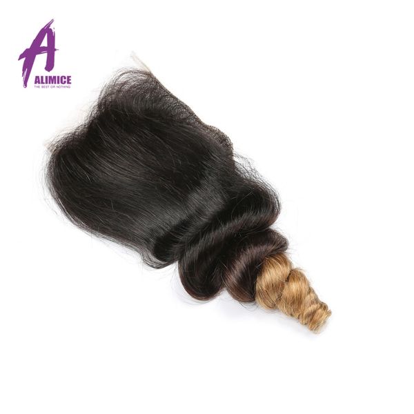 alimice ombre brazilian loose wave lace closure 4x4 non remy human hair closure 1b/4/27 8-24inch 150% density 4 part designs, Black;brown
alimice ombre brazilian loose wave lace closure 4x4 non remy human hair closure 1b/4/27 8-24inch 150% density 4 part designs, Black;brown
