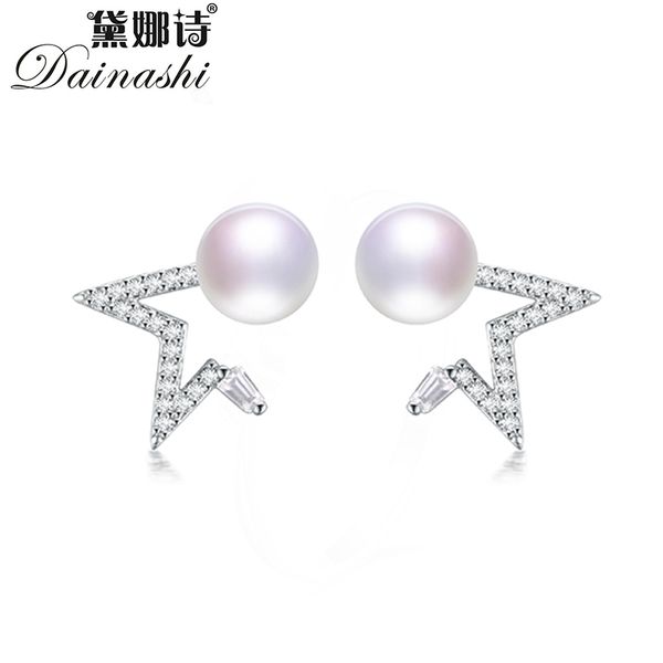 dainashi 925 sterling silver red half star zircon stud earrings 100% genuine natural freshwater pearl earrings fine jewelry, Golden;silver
dainashi 925 sterling silver red half star zircon stud earrings 100% genuine natural freshwater pearl earrings fine jewelry, Golden;silver