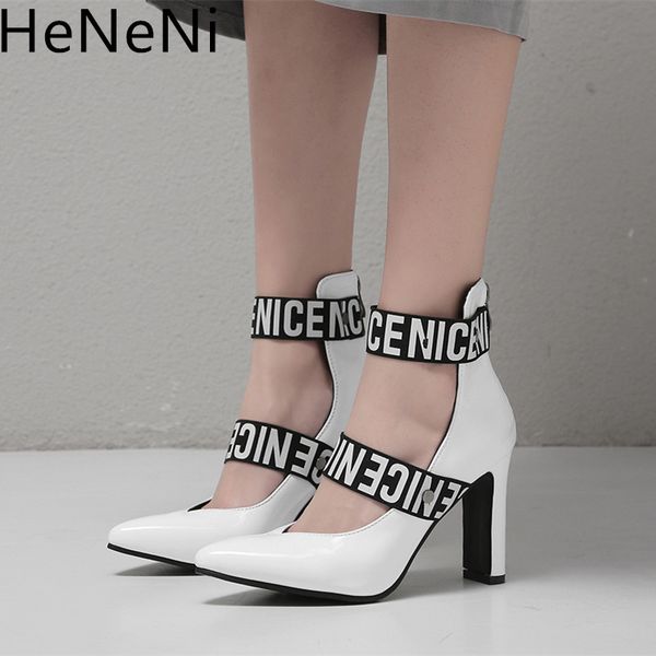 spring shoes women pumps pointed toe elastic ankle strap 9.5cm high heels female boat shoes wedding zapatos mujer 32-43, Black;white
spring shoes women pumps pointed toe elastic ankle strap 9.5cm high heels female boat shoes wedding zapatos mujer 32-43, Black;white