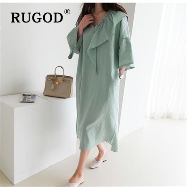 rugod chic ruffle dress women elegant v neck flare sleeve loose dress casual lazy style summer midi vestidos, Black;gray
rugod chic ruffle dress women elegant v neck flare sleeve loose dress casual lazy style summer midi vestidos, Black;gray