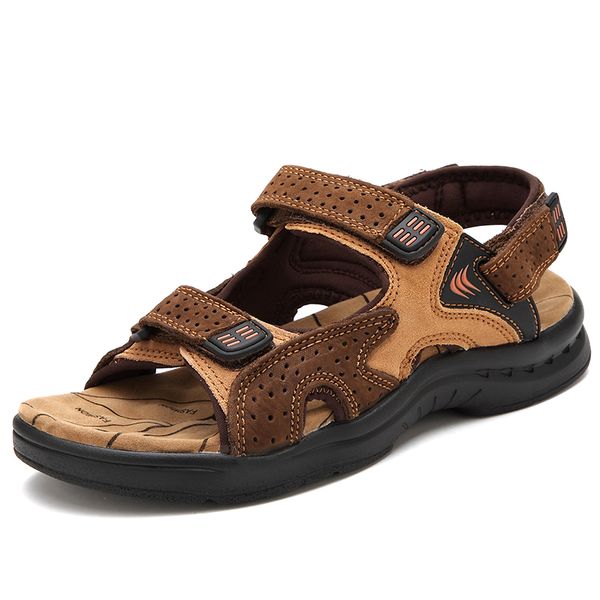 men's sandals fashion casual beach sandals genuine leather summer shoes retro sewing classics men footwear zapatos hombre 38-44, Black
men's sandals fashion casual beach sandals genuine leather summer shoes retro sewing classics men footwear zapatos hombre 38-44, Black
