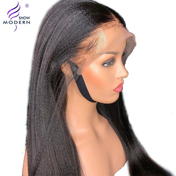 kinky straight 13*4 lace front human hair wigs pre plucked with baby hair 150% density italian remy lace wigs modern show, Black;brown
kinky straight 13*4 lace front human hair wigs pre plucked with baby hair 150% density italian remy lace wigs modern show, Black;brown