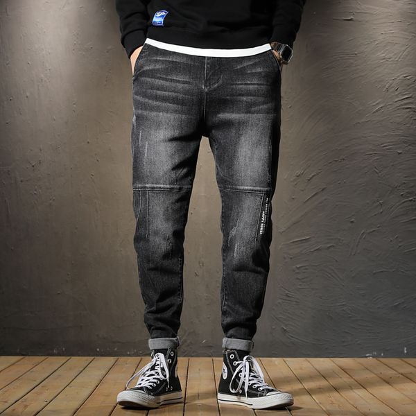 men's pants men spring summer jeans embroidery print harem plus size 38 denim trousers, Black
men's pants men spring summer jeans embroidery print harem plus size 38 denim trousers, Black