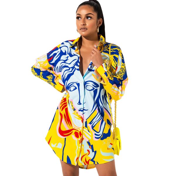 20ss women designer shirt dress luxury floral printed single breasted casual loose dresses vestidoes autumn, Black;gray
20ss women designer shirt dress luxury floral printed single breasted casual loose dresses vestidoes autumn, Black;gray