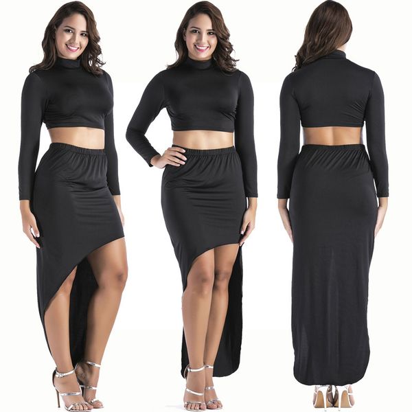 womens designer solid color banquet dress v-neck long sleeve hip split dress k9so, Black;gray
womens designer solid color banquet dress v-neck long sleeve hip split dress k9so, Black;gray