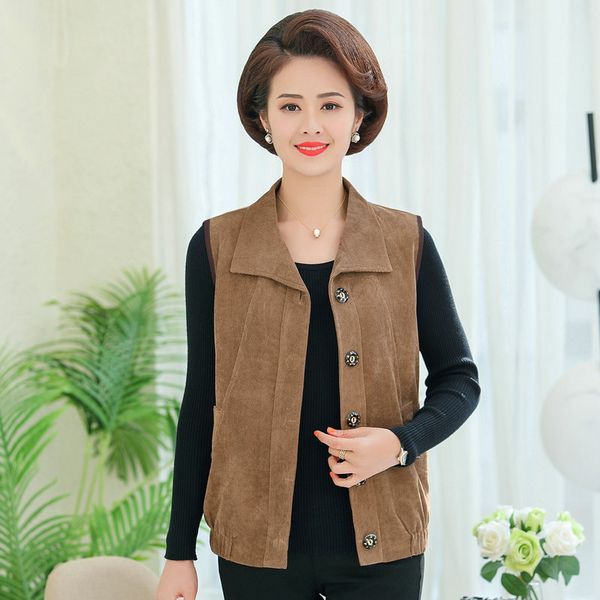 woman corduroy vest spring autumn casual turn down collar sleeveless outerwear khaki wine red button front waistcoat women new, Black;white
woman corduroy vest spring autumn casual turn down collar sleeveless outerwear khaki wine red button front waistcoat women new, Black;white