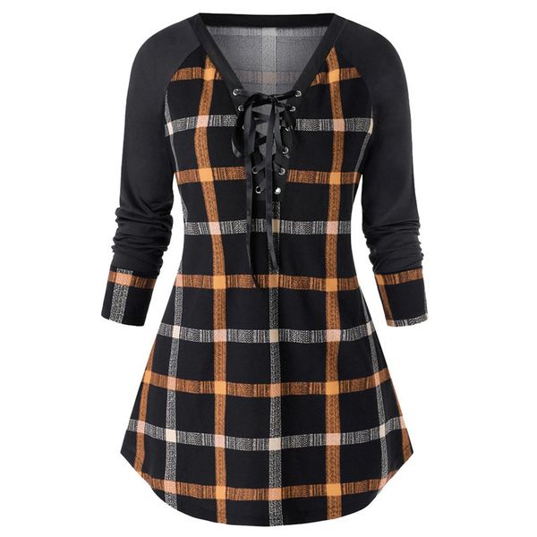 plaid print designer womens dresses panelled color v neck casual dresses fashion plus size women clothing, Black;gray
plaid print designer womens dresses panelled color v neck casual dresses fashion plus size women clothing, Black;gray