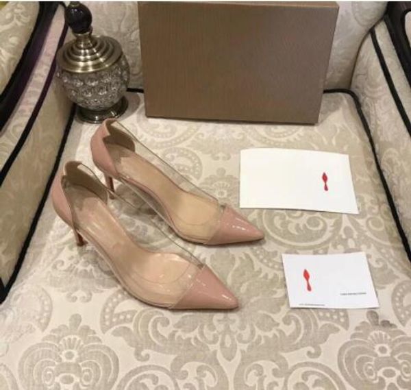 2019 new bottom high heels transparent paint with shallow mouth women's dress shoes fashion spikes pumps 8//12cm, Black
2019 new bottom high heels transparent paint with shallow mouth women's dress shoes fashion spikes pumps 8//12cm, Black