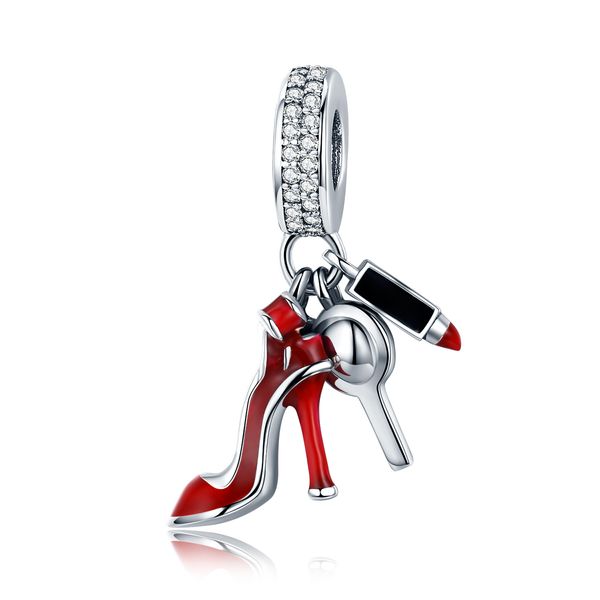lipstick shoe charms for bracelet solid 925 sterling silver beads pendant without chain diy necklace jewelry accessories, Black
lipstick shoe charms for bracelet solid 925 sterling silver beads pendant without chain diy necklace jewelry accessories, Black