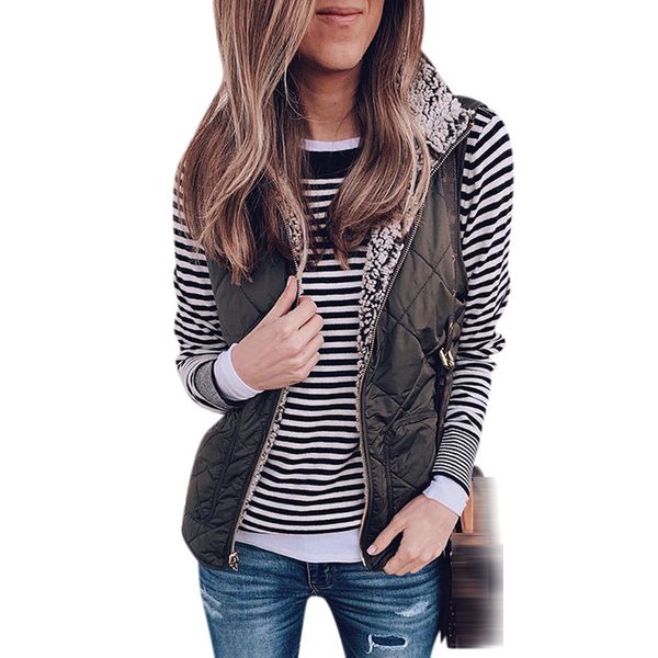 women vests casual plush teddy outwear sleeveless vest jacket chaleco mujer autumn winter pocket coat colete feminino outwear, Black;white
women vests casual plush teddy outwear sleeveless vest jacket chaleco mujer autumn winter pocket coat colete feminino outwear, Black;white
