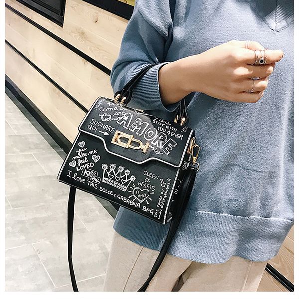women evening clutch purse luxury crossbody bag designer fashion graffiti women handbag pu leather small flap bag, Black
women evening clutch purse luxury crossbody bag designer fashion graffiti women handbag pu leather small flap bag, Black