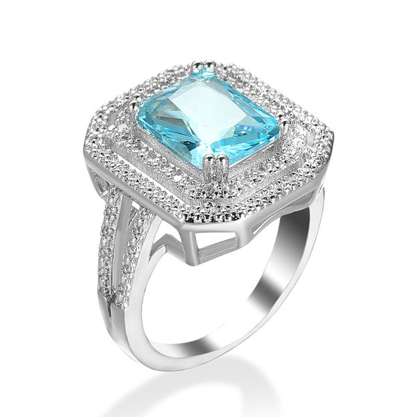 new sea blue zircon wedding rings accessories jewel ring fashion jewelry engagement lover valentine birthday couple party gifts, Silver
new sea blue zircon wedding rings accessories jewel ring fashion jewelry engagement lover valentine birthday couple party gifts, Silver