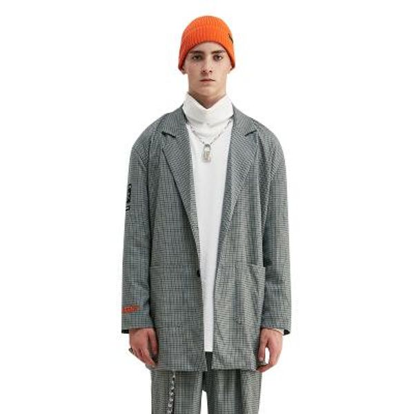 mens designer vintage plaid blazers english tweed autumn winter plus size neon brand suits letter embroidery patchwork male casual blazers, White;black
mens designer vintage plaid blazers english tweed autumn winter plus size neon brand suits letter embroidery patchwork male casual blazers, White;black