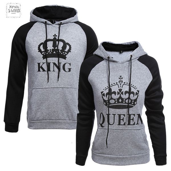 couple hoodie fall winter women clothing long sleeves sweatshirts men lettered pattern queen king print casual wear hats, Black
couple hoodie fall winter women clothing long sleeves sweatshirts men lettered pattern queen king print casual wear hats, Black