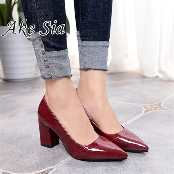 new women pumps black high heels 7.5cm lady patent leather thick with autumn pointed single shoes female sandals big 33-43
new women pumps black high heels 7.5cm lady patent leather thick with autumn pointed single shoes female sandals big 33-43