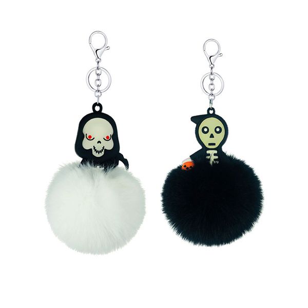 creative ornaments small gifts halloween ghost luminous pvc soft rubber pumpkin head death key ring hair ball pendant, Silver
creative ornaments small gifts halloween ghost luminous pvc soft rubber pumpkin head death key ring hair ball pendant, Silver