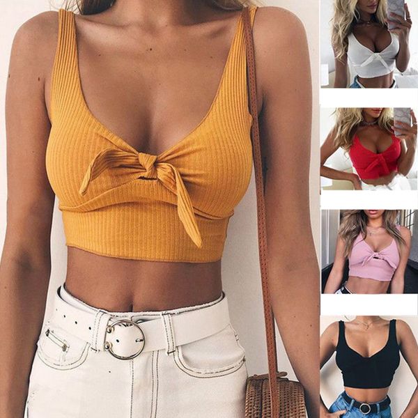 summer women bustier sleeveless spaghetti strap tank vest knitted knot crop nightclub female camisole, White
summer women bustier sleeveless spaghetti strap tank vest knitted knot crop nightclub female camisole, White
