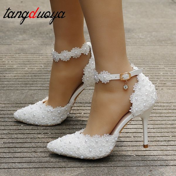 white lace flowers women wedding shoes wristband bride shoes one word buckle thin heels ladies high heels wedding shoes crystal, Black
white lace flowers women wedding shoes wristband bride shoes one word buckle thin heels ladies high heels wedding shoes crystal, Black