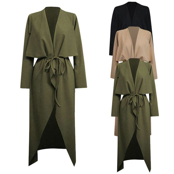 ostrich 2019 autumn casual simple womens long-sleeve waterfall belted coat ladies solid color dropship overcoat, Tan;black
ostrich 2019 autumn casual simple womens long-sleeve waterfall belted coat ladies solid color dropship overcoat, Tan;black