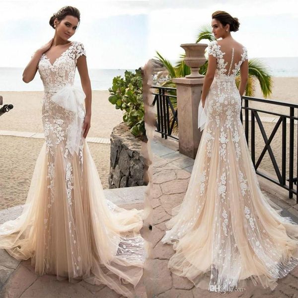 vintage boho mermaid wedding dresses champagne lace plus size wedding dress bridal gowns 2019 arabic dubai reception dress vestidos de noiva, White
vintage boho mermaid wedding dresses champagne lace plus size wedding dress bridal gowns 2019 arabic dubai reception dress vestidos de noiva, White