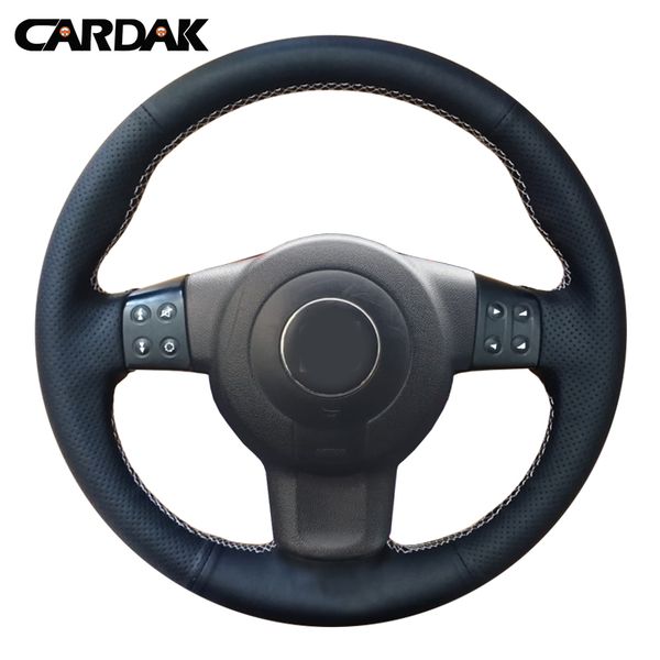 cardak hand-stitched black artificial leather car steering wheel cover for seat ibiza 6l leon 2007 2008 sport altea toledo
cardak hand-stitched black artificial leather car steering wheel cover for seat ibiza 6l leon 2007 2008 sport altea toledo