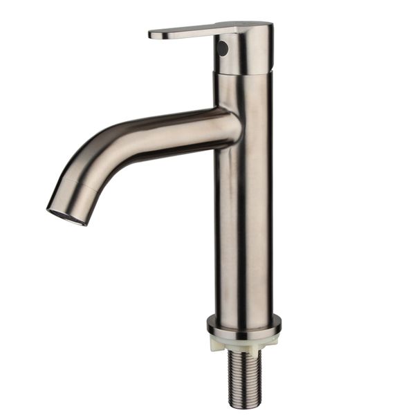 sink tap cold water tap basin faucet 304stainless steel brushed ceramic plate spool single holder single hole good quality
sink tap cold water tap basin faucet 304stainless steel brushed ceramic plate spool single holder single hole good quality