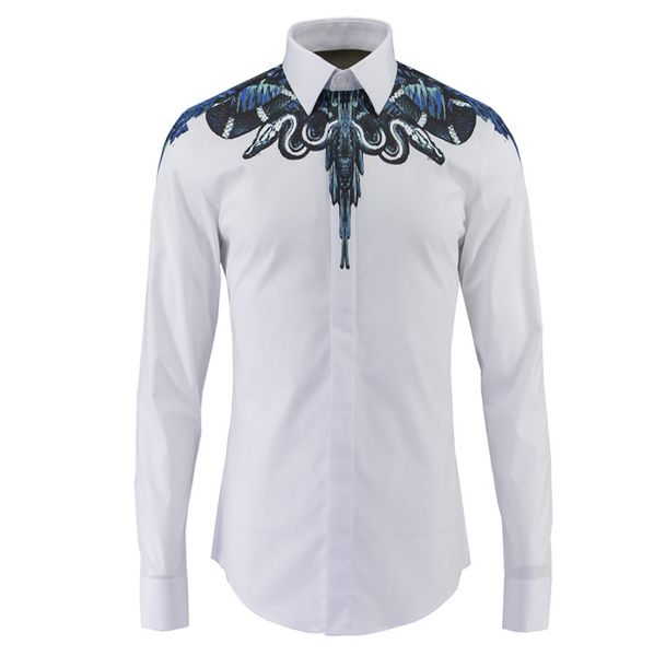 snake head men shirt men's wear brand shirt middle guofeng men's wear, White;black 
snake head men shirt men's wear brand shirt middle guofeng men's wear, White;black