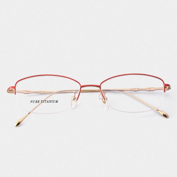 titanium eyeglasses frame women half myopia glasses prescription optical 331 thin legs, Black
titanium eyeglasses frame women half myopia glasses prescription optical 331 thin legs, Black